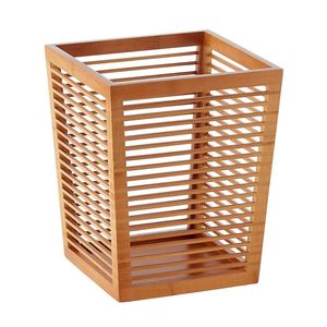 Handmade Bamboo Dustbin Box Bamboo Trash Can Wooden Waste <b>Bin</b> Eco Friendly Dustbin Home Office Bathroom Garbage <b>Bin</b> - Product Image 1