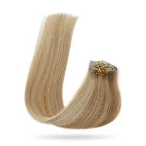 Extensiones de Cabello Humano Remy Weft, Cabello Indio Liso Natural Negro/Color Personalizable, Peluca de Cabello Humano Rubio Natural Liso Largo Remy Weft - Product Image 3