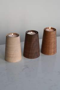 Support de bougie artisanal en bois et résine, style rustique moderne, centre de table décoratif, décoration intérieure, artisan indien, Noël - Product Image 4