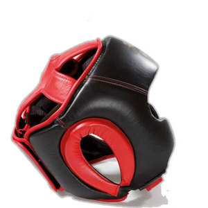 Protector de Cabeza de Boxeo Personalizado de Cuero PU con Doble Visera, Cómodo para Principiantes, Entrenamiento de MMA y Kickboxing - Product Image 1