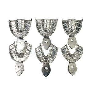 Plateaux d'empreinte dentaire ovales en acier inoxydable allemand pour emballage de plaques/dishes dentaires, matériau métallique, vente en gros - Product Image 4