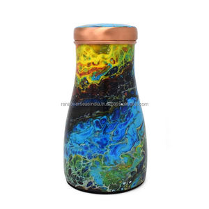 Venta al por mayor ecológica impresión esmaltada junto a la cama jarra de cobre puro para beber aumentar su consumo de agua a buen precio - Product Image 6