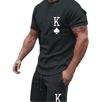 Conjunto de Camiseta y Pantalones Cortos para Hombre, Estilo Vintage, Manga Corta, Transpirable, con Estampado Digital, Secado Rápido, para Verano, Deportes al Aire Libre, Vacaciones
