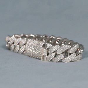 Export Quality Luxury VVS Moissanite Diamond <b>Charm</b> <b>Bracelet</b> with Radiant Cut Stones Sterling <b>Silver</b> Wedding Gift Fashion - Product Image 3