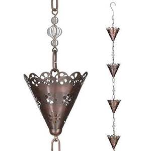 Chaîne de pluie décorative en forme de papillon antique pour remplacement de gouttière, pour un écoulement d'eau extérieur classique - Product Image 5