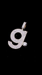 Custom Moissanite <b>Initial</b> Pendant 925 <b>Silver</b> 10K Gold Iced Letter <b>Necklace</b> Hip Hop Pendant Jewelry 5-6CT 2-inch for Certified - Product Image 5