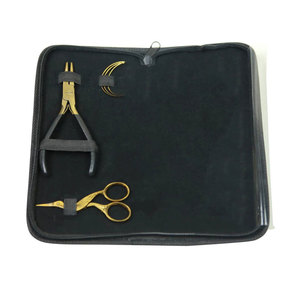 Kit d'outils professionnels de haute qualité en acier inoxydable pour extensions de cheveux, ensemble complet avec aiguille, ciseaux, outils de pose de perles et d'extensions - Product Image 6