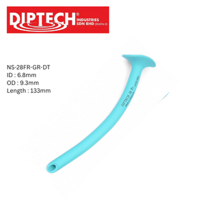 Cánula Nasofaríngea Funcional Robertazzi Design Sin Látex NS-28FR-GR-DT con Brida Trompeta, Tubo Nasal Estéril - Product Image 1