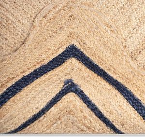 Tapis tressé en jute 100 % naturel à bord festonné, prix de gros, écologique et élégant pour la décoration de sol - Product Image 4