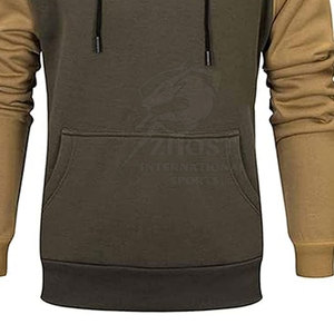 Sweat à capuche épais en molleton pour homme, grande taille, couleur unie, pour l'exercice hivernal et le sport - Product Image 6