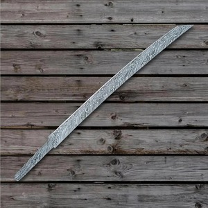 Lame de sabre en acier de Damas de 26 pouces – Dernier modèle, forgée à la main pour la fabrication de sabres personnalisés DIY - Product Image 3