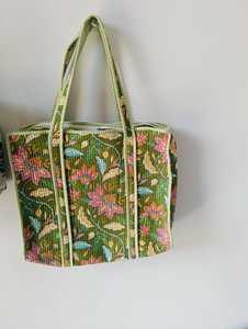 Quilted Cotton Tote <b>Bag</b> Eco Friendly Reusable Grocery <b>Bag</b> Handmade Cotton Carry Tote Custom <b>Gift</b> <b>Bag</b> - Product Image 2