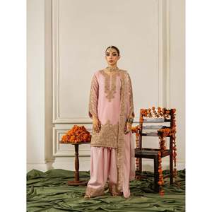 Traje de fiesta de mujer de diseñador con parte inferior y conjunto Dupatta - Product Image 3
