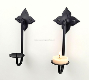 Portavelas Rústicos de Pared, Hechos a Mano, de Metal, Decorativos, para Decoración del Hogar - Product Image 1