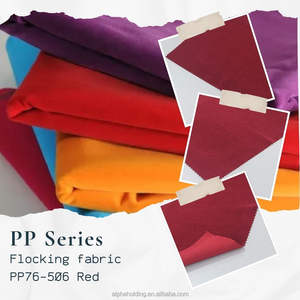 Manufacture Rayon Pile Woven Backing Pigpell Flocking Cloth 54" 70Y Jewelry Packaging PP76-506 Red - Product Image 2