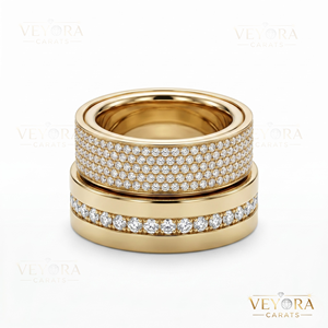 Funda Protectora de Lujo para Anillo con Incrustaciones de Moissanita en Plata 925 de Varias Filas - Product Image 3