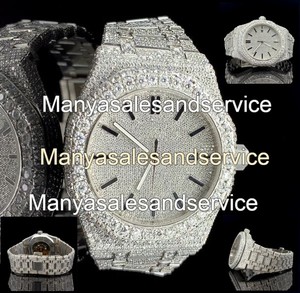 Reloj de Lujo Personalizado, Mecánico, Automático, con Moissanita y Acero Inoxidable, Estilo Hip Hop, con Resistencia al Agua de 10 Bares - Product Image 1