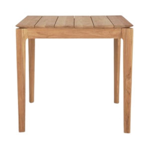 Table de salle à manger d'extérieur moderne pliable, durable, écologique, imperméable, en teck massif, carrée, pour 6 personnes - Product Image 2