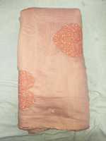 Tissu en soie Chanderi MulL avec broderie multicolore pour vêtements ethniques féminins, poids moyen, 44 pouces, 75 GSM, tissé en Inde