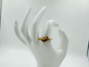 Bague élégante faite à la main en laiton massif plaqué or véritable, fabriquée éthiquement par des artisans qualifiés - Product Image 3