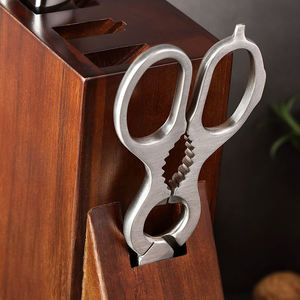 Bloc à couteaux en bois d'acacia écologique, capacité 7 pièces, organisateur de couverts durable pour comptoir de cuisine - Product Image 2