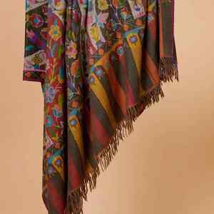 Chal Qalam Qari de Lujo, Suave y Cálido, Diseño Sólido Hecho a Mano, Elegante Envoltura de Invierno para Hombre, Pashmina Kani - Product Image 3