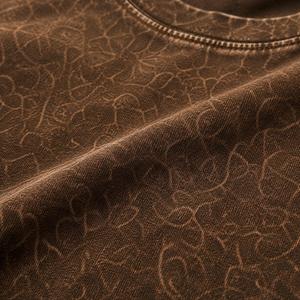 Unisex Oversized <b>Collarless</b> Short Sleeve 100% Cotton Fleece Acid Wash Front Embroidered Logo Quick Dry Pocket Sporty Casual Soft - Product Image 6