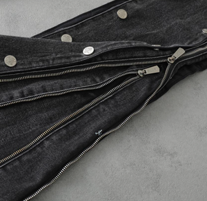 Jeans Apilados GUAPI para Hombre, Color Personalizado, Pantalones Anchos, Lavado Premium, Cintura Alta, Sólidos, Invierno/Primavera/Otoño - Product Image 5