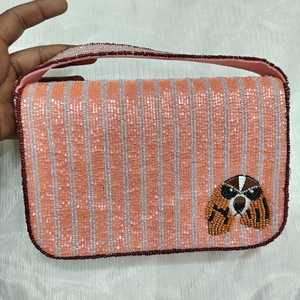 กระเป๋าคลัทช์ปักลายลูกปัดน้ำหนักเบา ดีไซน์โดดเด่นไม่ซ้ำใคร งานฝีมือประดับเม็ดลูกปัดสไตล์ชาติพันธุ์ สำหรับงานพิธีการ - Product Image 6