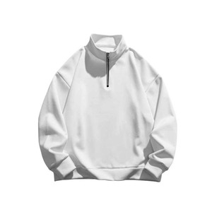 Sweat-shirts pour hommes personnalisés à bas prix, unis, col rond, blancs, 100% coton, doublés en molleton, écologiques - Product Image 5