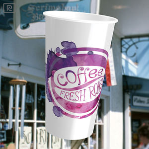 Gobelet en papier jetable personnalisé de 20 oz à paroi simple avec revêtement PE, recyclable et de qualité alimentaire, marque Riiqi pour le café - Product Image 3