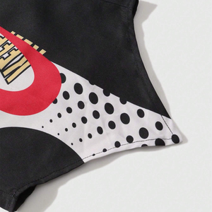 Camisetas de Hombre al por Mayor, con Estampado Digital Personalizado, 100% Poliéster, Ligeras, Ecológicas, con Diseño de Bloques de Color y Letras para Otoño - Product Image 4