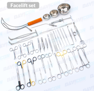 Ensemble d'instruments manuels de lifting facial en acier inoxydable de qualité supérieure, kit de chirurgie plastique et de rhytidothérapie professionnel, certifié CE - Product Image 5