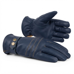 <b>Womens</b> Heated Touchscreen Leather Winter <b>Gloves</b> Polyester Lining for <b>Skiing</b> Cycling Fishing Outdoor Sports Custom Logo - Product Image 1