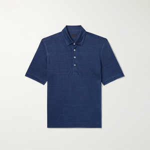 Polo Personalizado de Manga Corta para Hombre, Color Azul Marino, Tejido de Algodón, Estilo Casual, Transpirable, Color Sólido, Corte Regular - Product Image 2