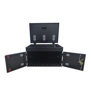 Stazione di ricarica a pavimento per 12 dispositivi con protezione da sovratensione, carrello di ricarica per laptop e tablet per uso in aula o ufficio - Product Image 1