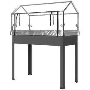 Fioriera Rialzata Grigio Scuro - Vaso da Giardino per Esterni e Decorazione d'Interni - Product Image 5