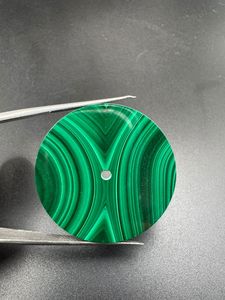 Natural Malachite Watch Dial : 31.50 mm Round One Sided Polished Watch <b>Face</b> - Product Image 4