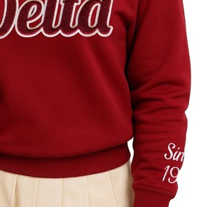 Sudadera Delta 1913 de Chenilla con Cuello Redondo, Felpa Premium, Clásica, para Mujer, Invierno/Otoño, Poliéster/Algodón, Secado Rápido - Product Image 4