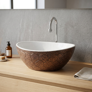 Modern Yellow Printed Oval Ceramic Countertop Wash Basin Luxury Bathroom Vessel Sink Art Lavabo Bowl - Product Image 3