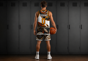 Maillot de basket-ball personnalisé pour homme, séchage rapide, 100 % polyester, impression par sublimation, col en V, sans manches, grandes tailles - Product Image 6