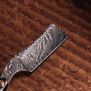 มีดพกทำมือคุณภาพสูงจากเหล็กดามัสกัส พร้อมปลอกหนัง ของขวัญสุดเพอร์เฟกต์สำหรับการตั้งแคมป์ ของขวัญสำหรับคุณพ่อ รองรับ OEM และ ODM - Product Image 4