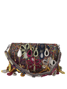 Bolso de mano tradicional indio de gamuza con borlas y espejos, para fiesta, noche, boda, proveedor al por mayor - Product Image 5