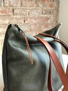 Genuine Leather Tote Bag Women Large Capacity Handbag Stylish Shoulder <b>Purse</b> Casual Travel Beach Bag Zipper Handmade Durable - Product Image 3