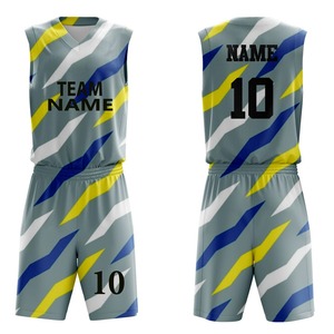 Tenues de basketball personnalisées pas chères, grandes tailles, respirantes, séchage rapide, légères, impression numérique, 100% polyester, pour entraînement adulte - Product Image 5
