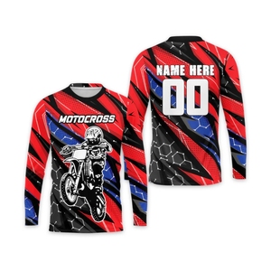 เสื้อเจอร์ซีย์มอเตอร์ครอสแขนยาวพิมพ์ลายดิจิตอลตามสั่ง ระบายอากาศได้ดี สำหรับฤดูร้อน/ฤดูหนาว พร้อมชื่อและหมายเลขตามสั่ง - Product Image 4