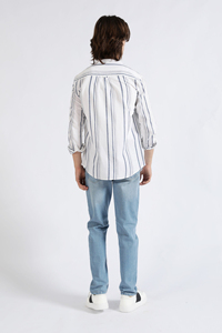 Camisa Casual de Verano de Estilo Moderno, Personalizada, de Doble Botonadura, Satén Vintage, con Dibujos Animados y Logotipo, de Algodón, Manga Larga para Hombre - Product Image 2