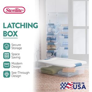 Set di 12 Contenitori in Plastica Trasparente con Chiusura Ermetica da 32 Quarti, Robusti Contenitori Organizzativi per Armadio e Sottoletto con Coperchi - Product Image 2