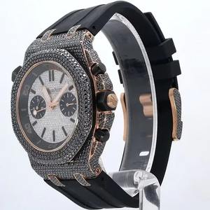 Luxury <b>Men's</b> VVS Moissanite Diamond <b>Watch</b> Fully Iced Out Skeletal <b>Quartz</b> Movement Fashion Business Style Jewelry - Product Image 2
