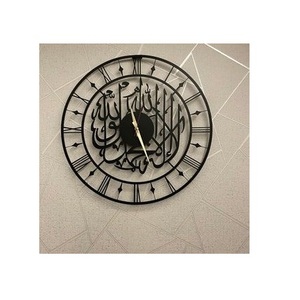 Elegant Arabic Inspired Iron Islamic Wall Clock Decorative Wall Accent For Spiritual Home Decor - Product Image 2